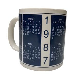 Vintage 1987 Calendar Mug